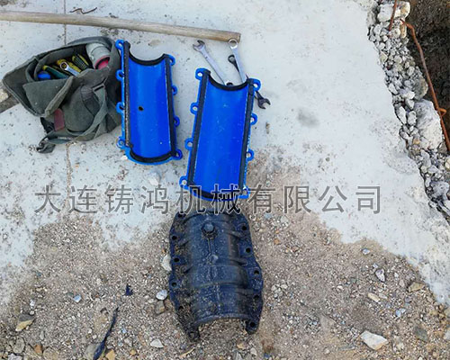 山東青島鑄鐵管修補實例